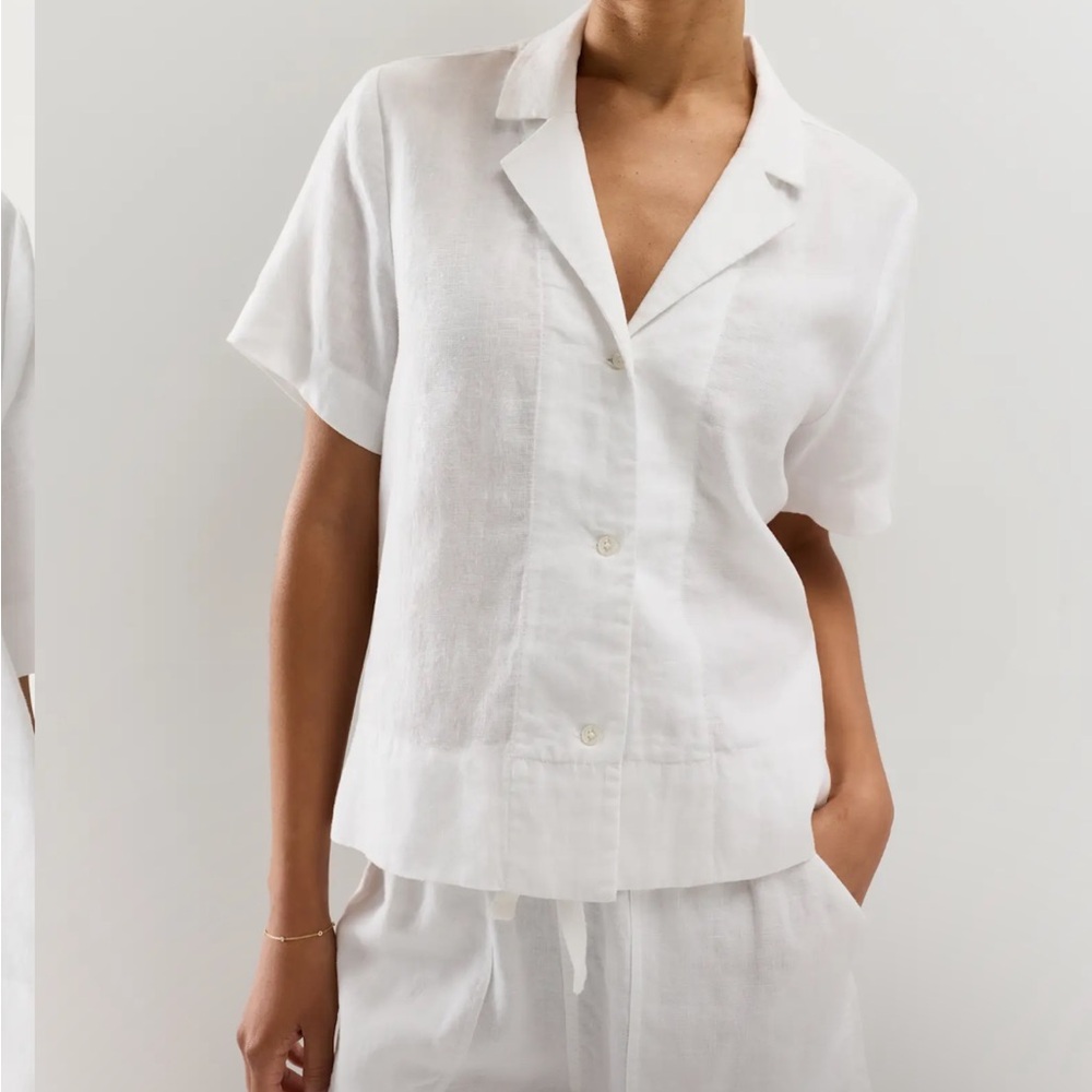 NWOT Quince 100% European Linen Short Sleeve Shirt